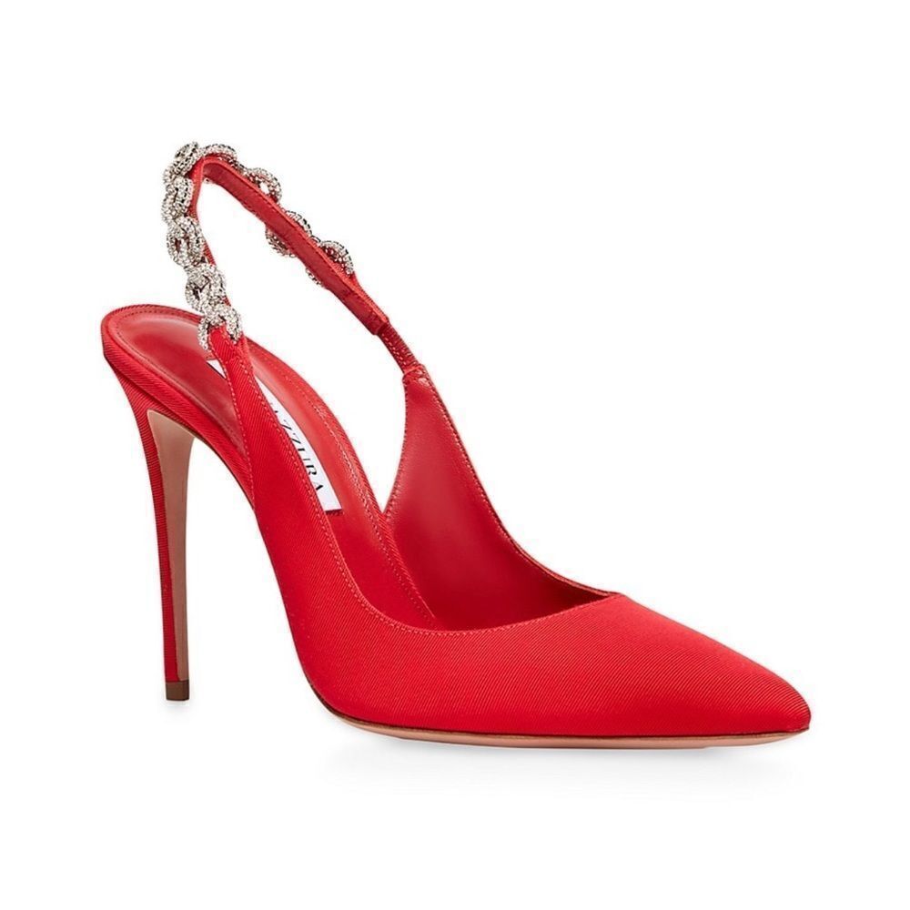 Aquazzura Love Link Slingback Pumps size 40
